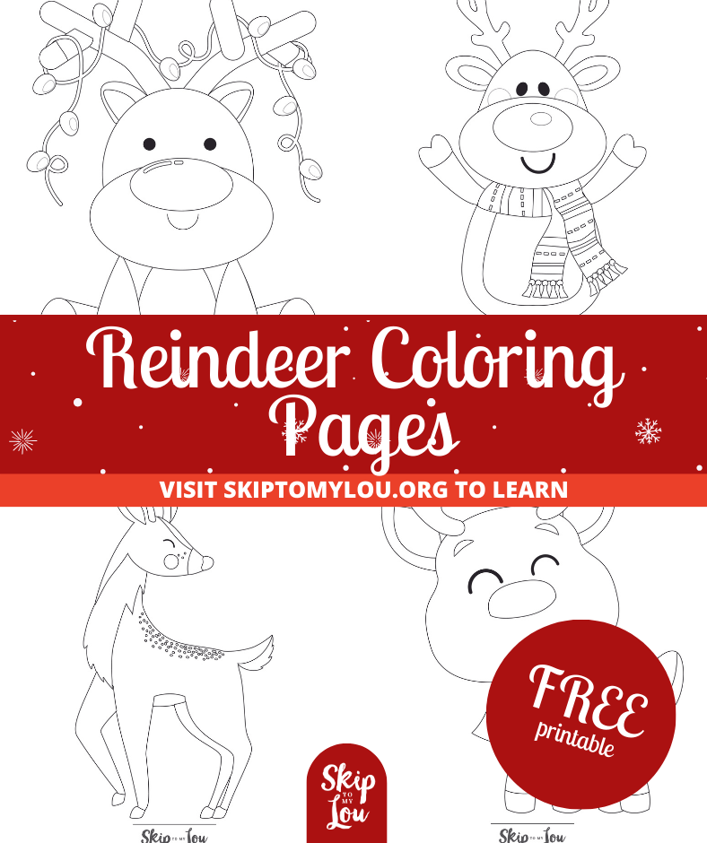 Reindeer coloring pages