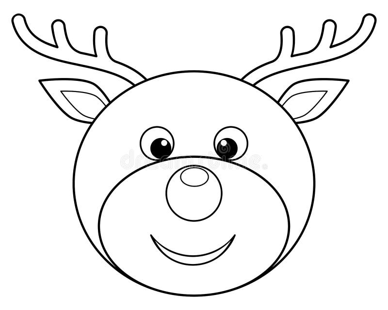 Reindeer coloring pages stock illustrations â reindeer coloring pages stock illustrations vectors clipart
