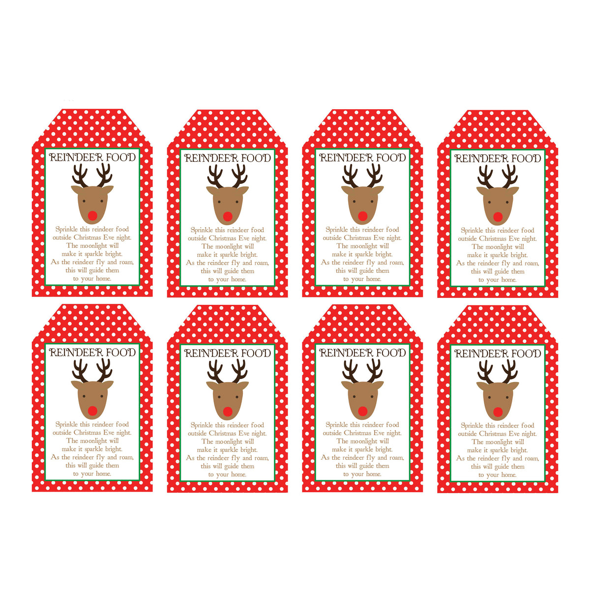 Reindeer food free printable tags the party darling