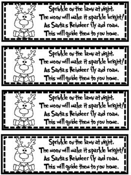 Reindeer food label by miss huggans and kisses tpt