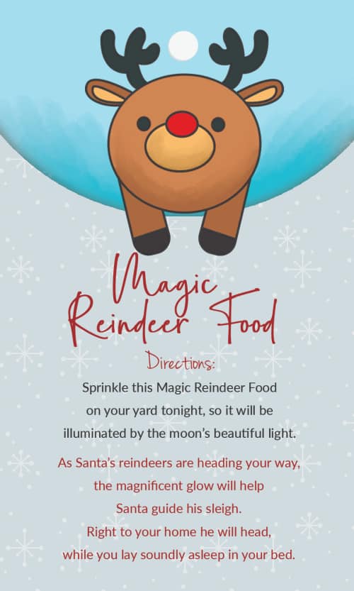 Free magic reindeer food printables