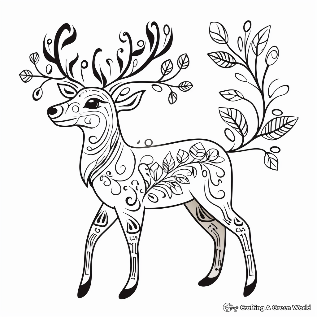 Reindeer coloring pages