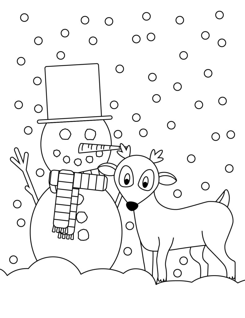 Reindeer coloring pages