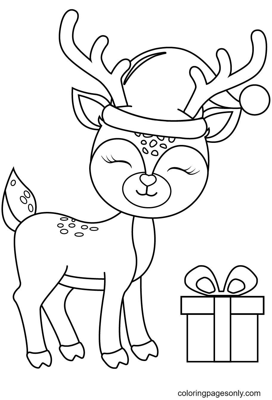 Reindeer coloring pages printable for free download