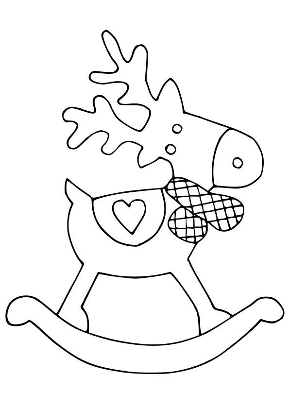Reindeer ornament drawing for coloring page free printable nurieworld