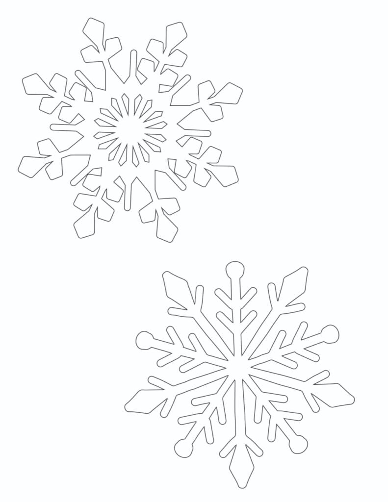 Free printable snowflake coloring pages