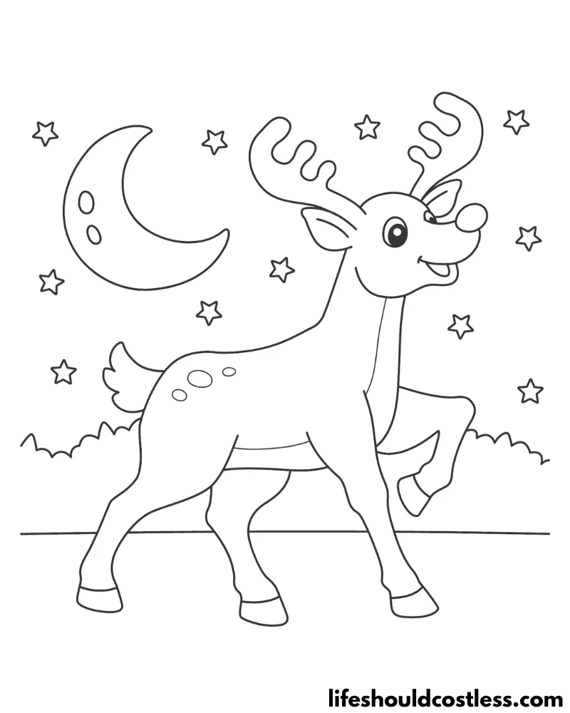 Rudolph coloring pages free printable pdf templates