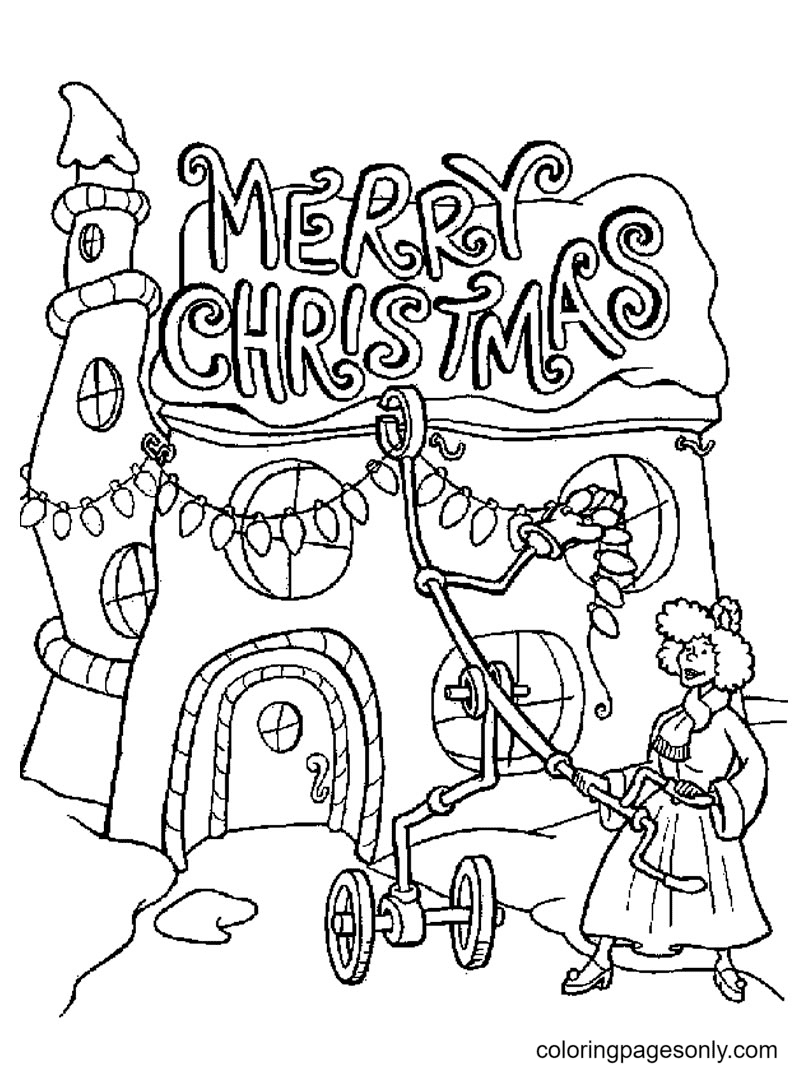 Christmas lights coloring pages printable for free download