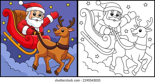 Santa coloring pages images stock photos d objects vectors