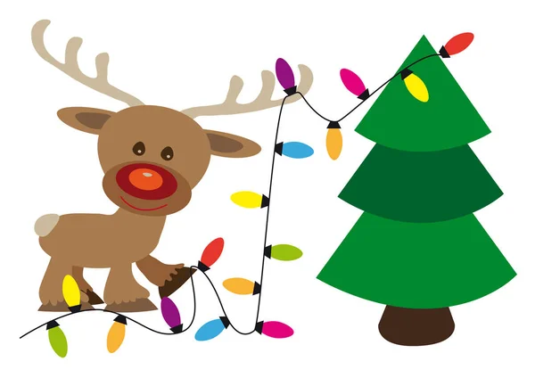 Tangled christmas lights vector images