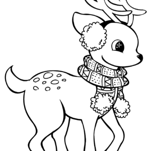 Reindeer coloring pages printable for free download
