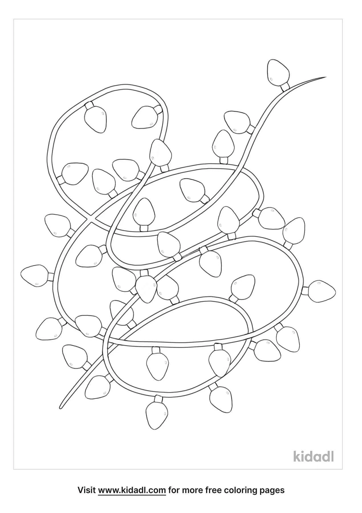 Free tangled christmas lights coloring page coloring page printables