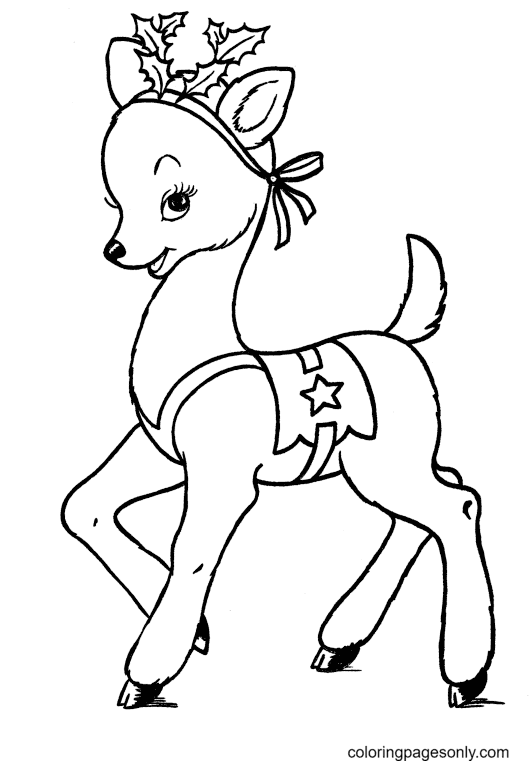 Reindeer coloring pages printable for free download
