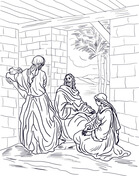 Baruch writes down jeremiahs prophecy on a scroll coloring page free printable coloring pages