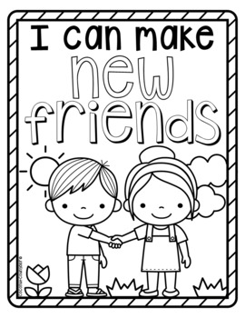 Relationship building coloring pages social emotional learning
