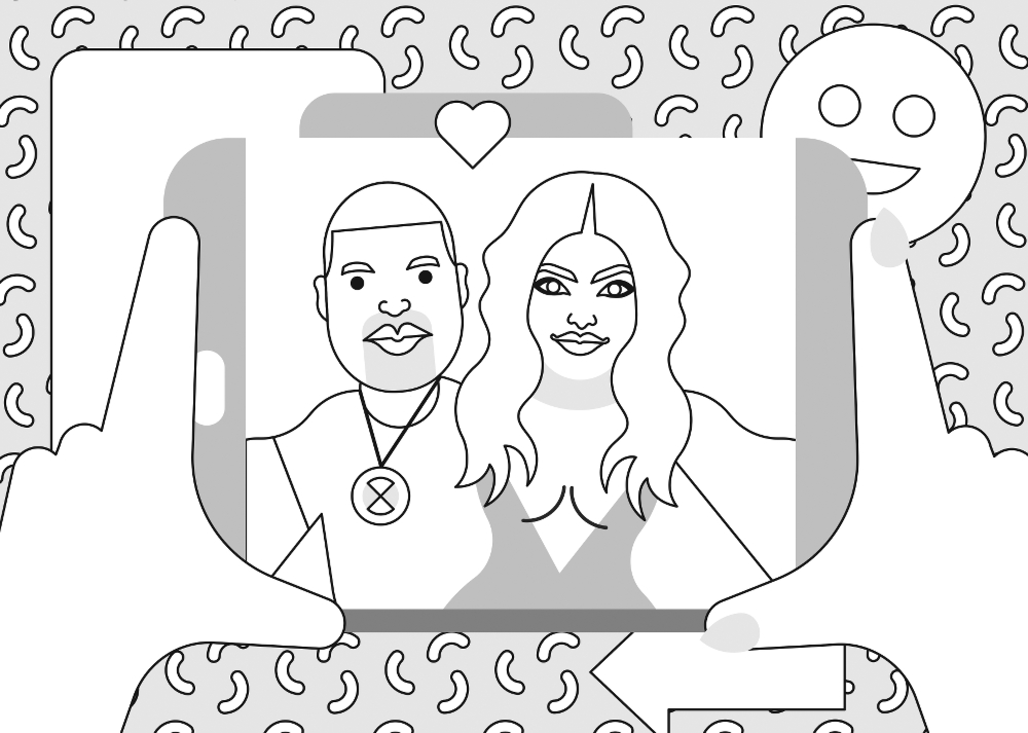 This coloring book is here for all your relationship goals