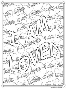 Mental health affirmation coloring pages positive core belief