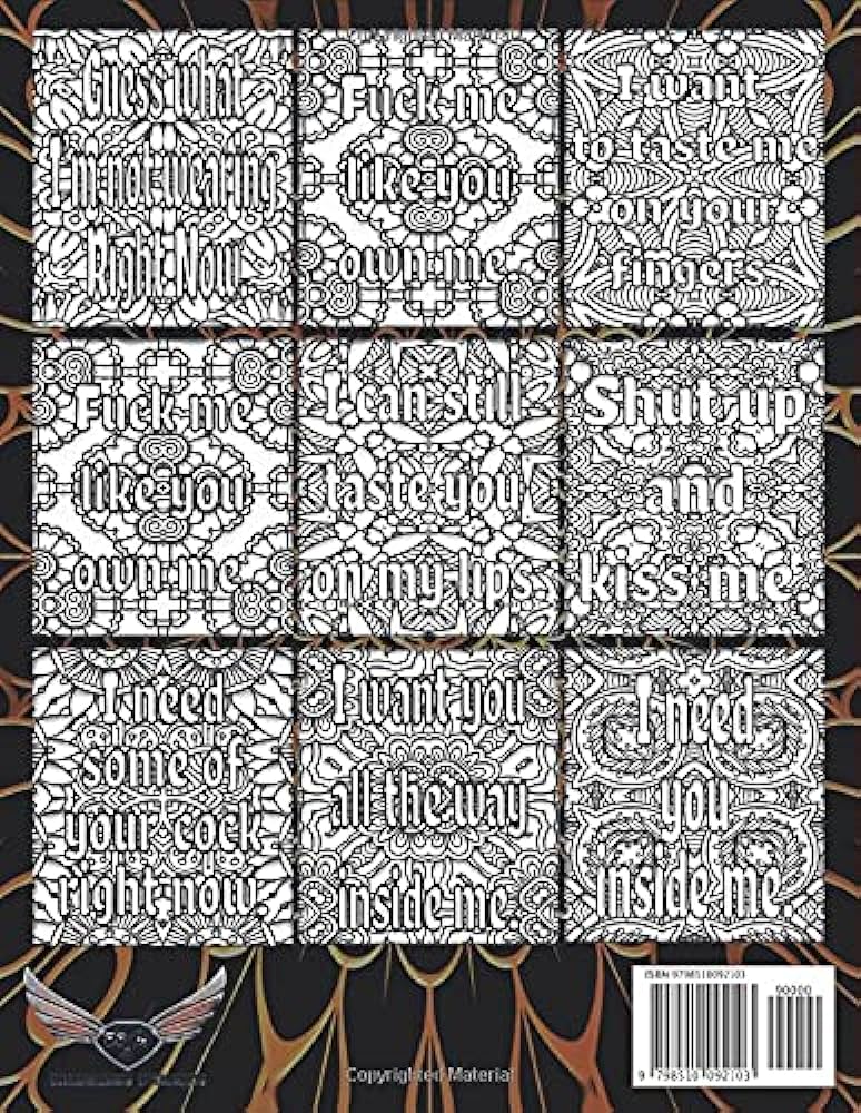 Dirty talk phrases adult coloring book for women spice up the relationship with naughty vulgar and inappropriate phrases coloring book filthy and funny phrase for women with mandala pattern books kronos