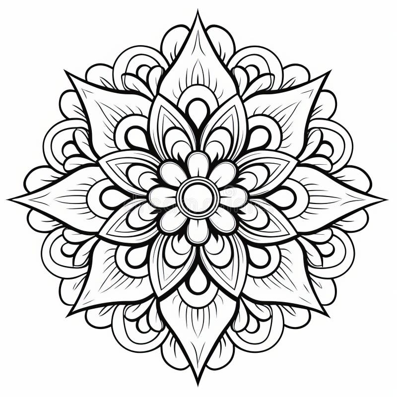Mandalas for adults intricate coloring pages for relaxation stock illustration