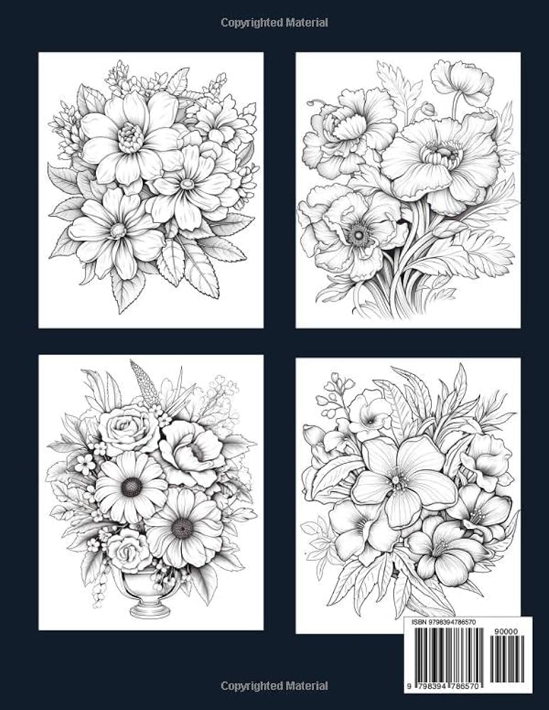 Relaxing flowers coloring book for adults beautiful relaxing flowers coloring book for adults with different floral designs colory books