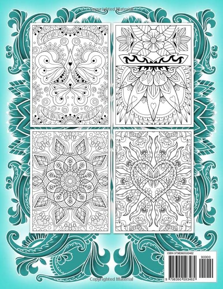 Relaxing patterns adult coloring book with amazing mindful and mandala style patterns for stress relief and relaxation veronica jeanett books