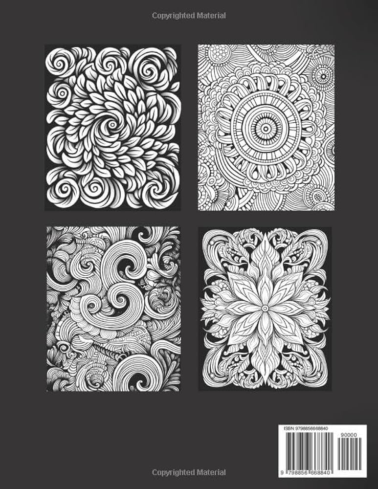 Relaxing patterns adult coloring book amazing mindfulness coloring book for adults