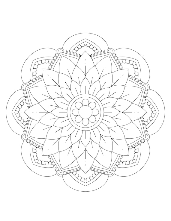 Mandala coloring book for adult relaxation stress relief