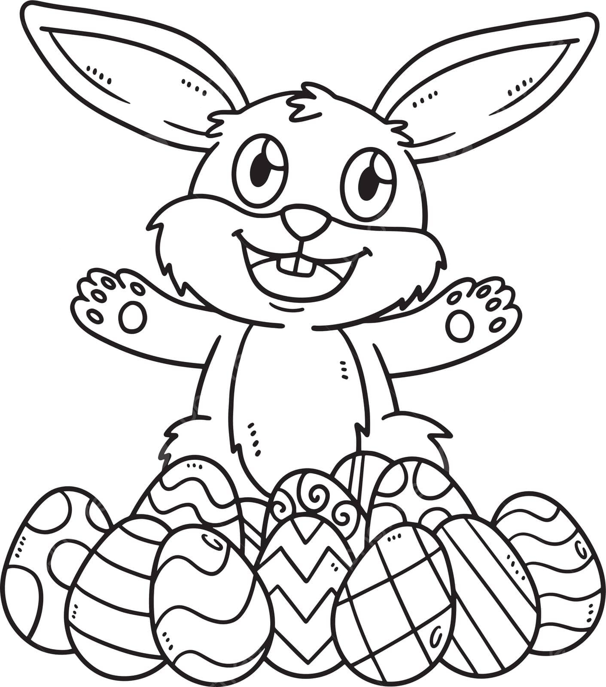 Lapin avec oeuf de pãques isolã coloriage contour religieux dessinã ã la main vecteur png prãsenter religieux dessinã ã la main png et vecteur pour tãlãchargement gratuit