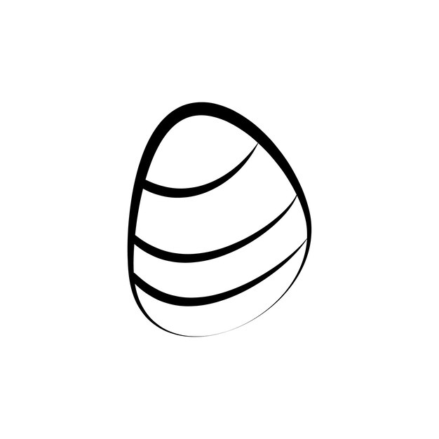 Joyeuses pãques oeuf illustration vecteur premium