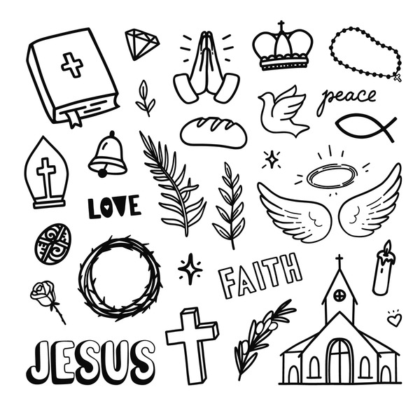 Thousand christianity doodle royalty