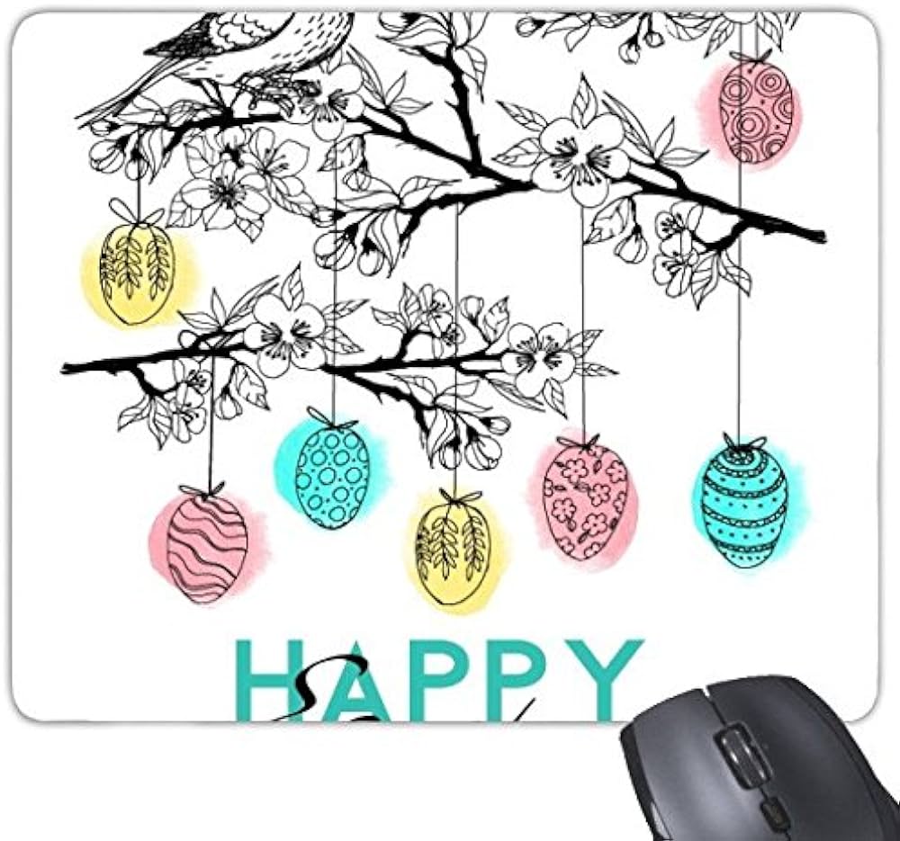 Diythinker joyeuses pãques religion branche fãªte christianisme fleur de couleur oeuf doiseau dãcorã ã la main conception culture illustration motif rectangle non