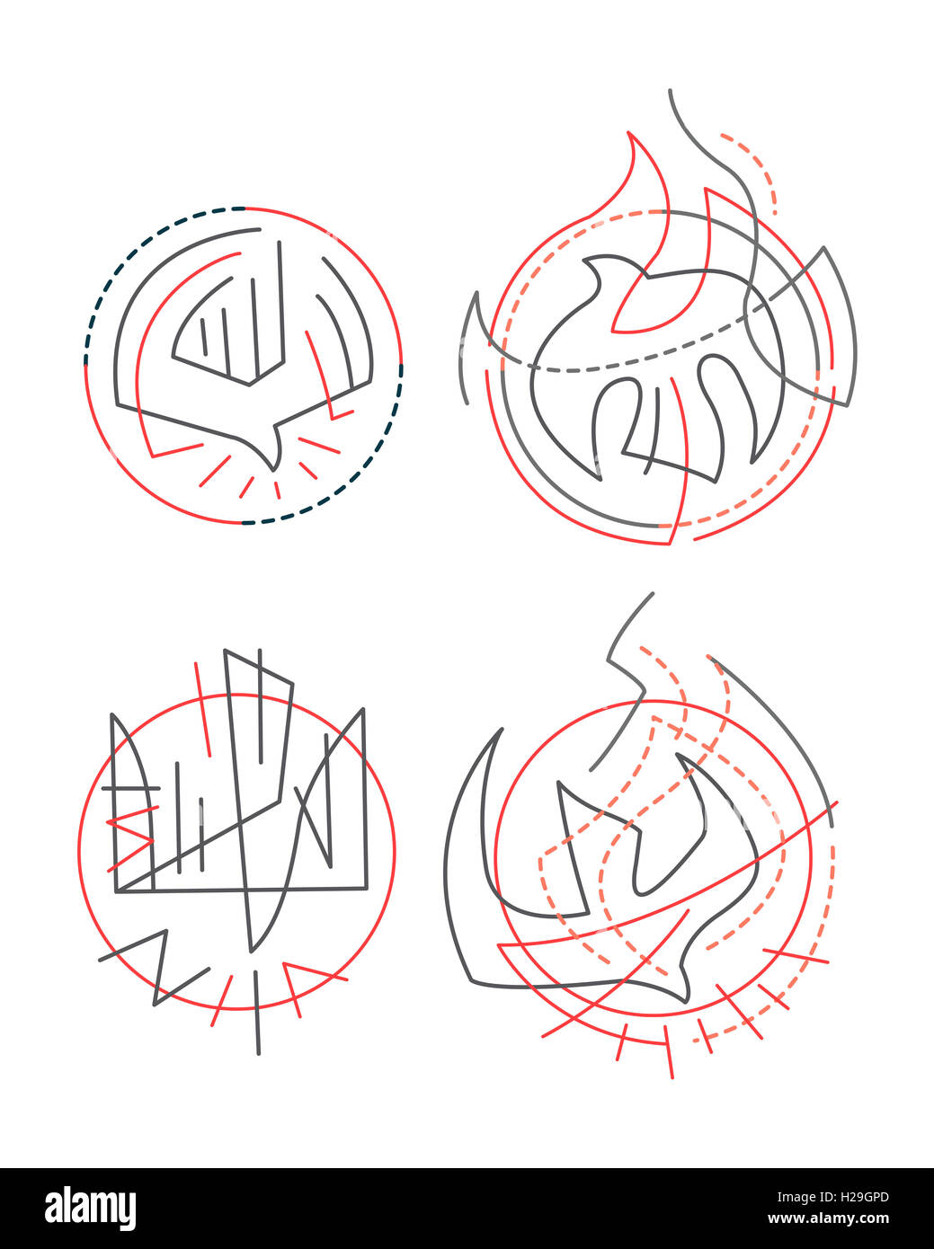 Different religion symbols hi