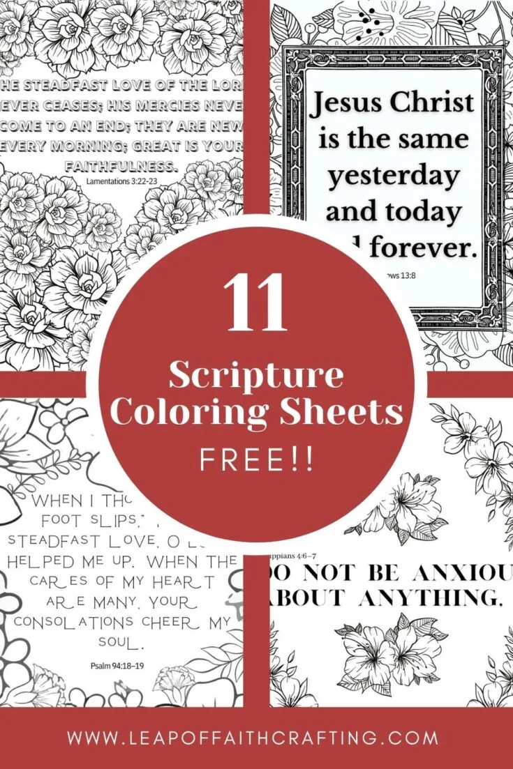 Free christian coloring pages for adults printable bible verses