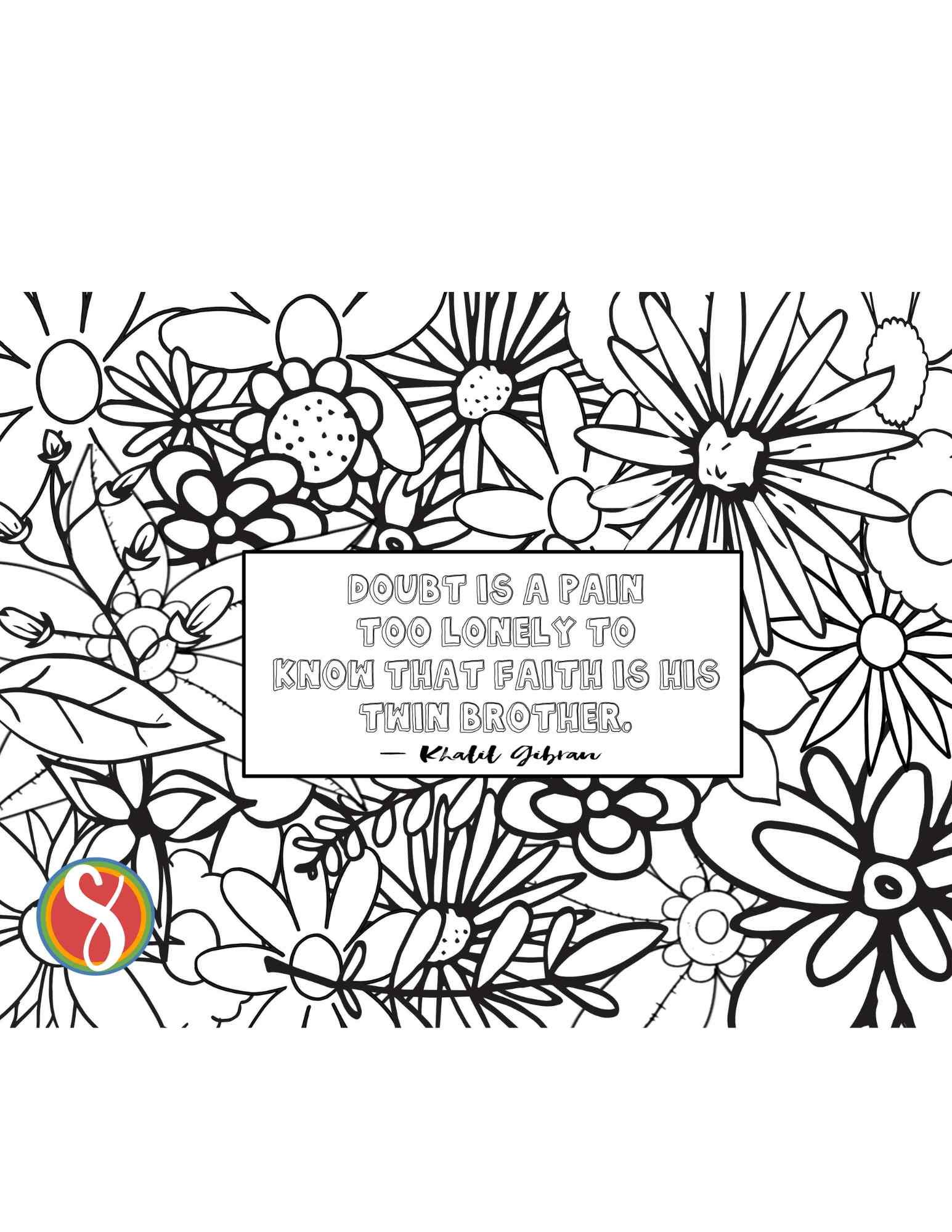 Free faith coloring pages â stevie doodles