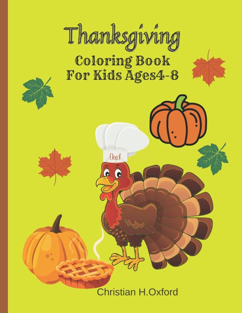 Thanksgiving coloring book for kids ages