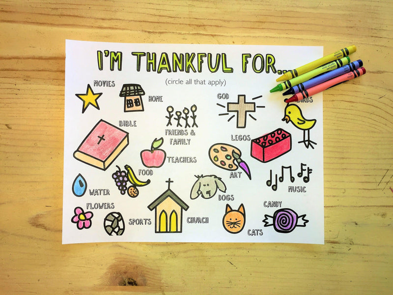 Im thankful coloring page