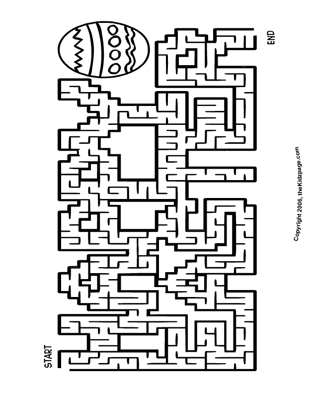 Easter maze free printable