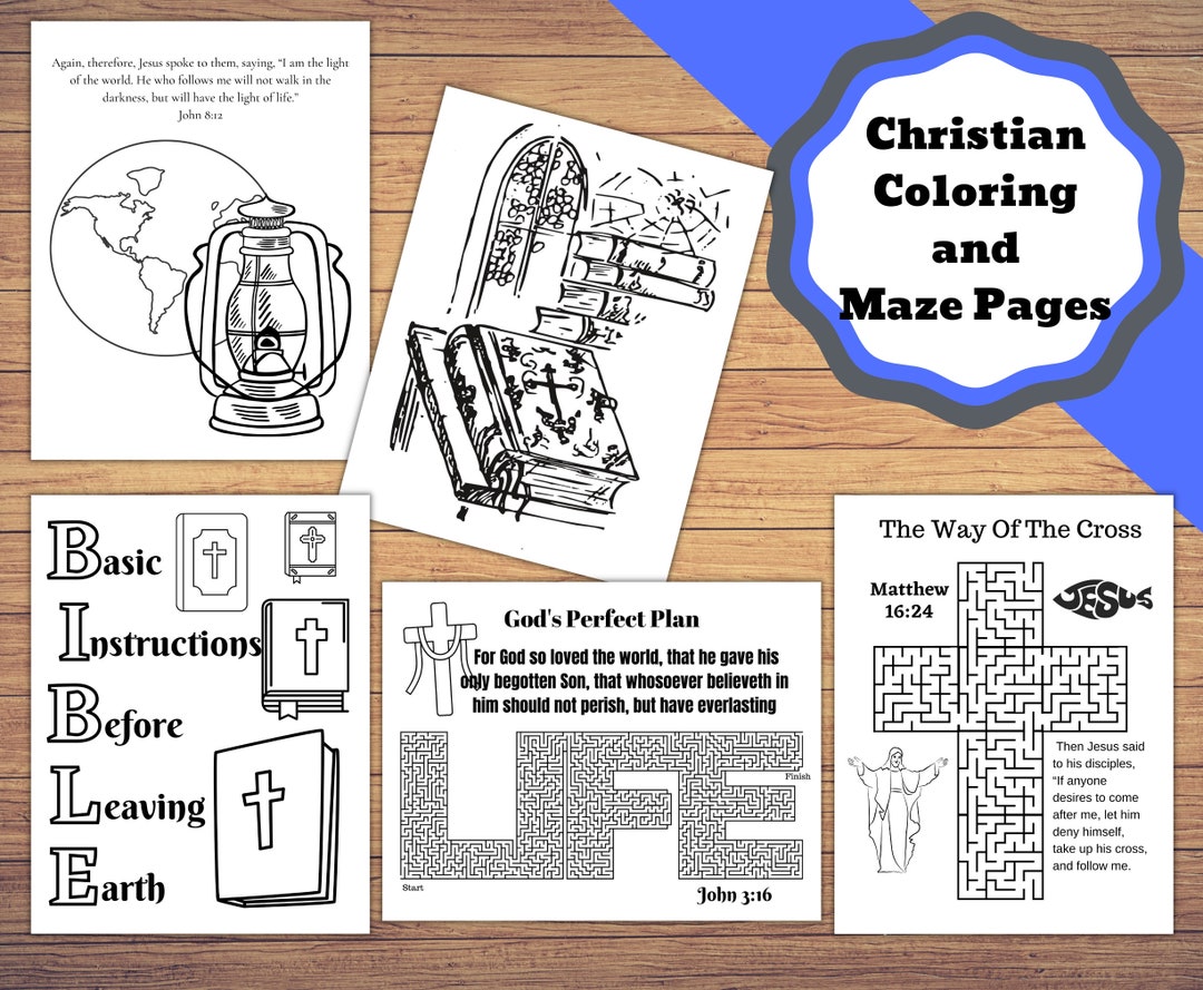 Printable maze and coloring sheets christian coloring pages john maze church coloring pages jesus coloring pages