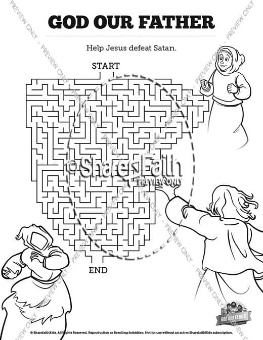 Matthew god our father bible mazes â