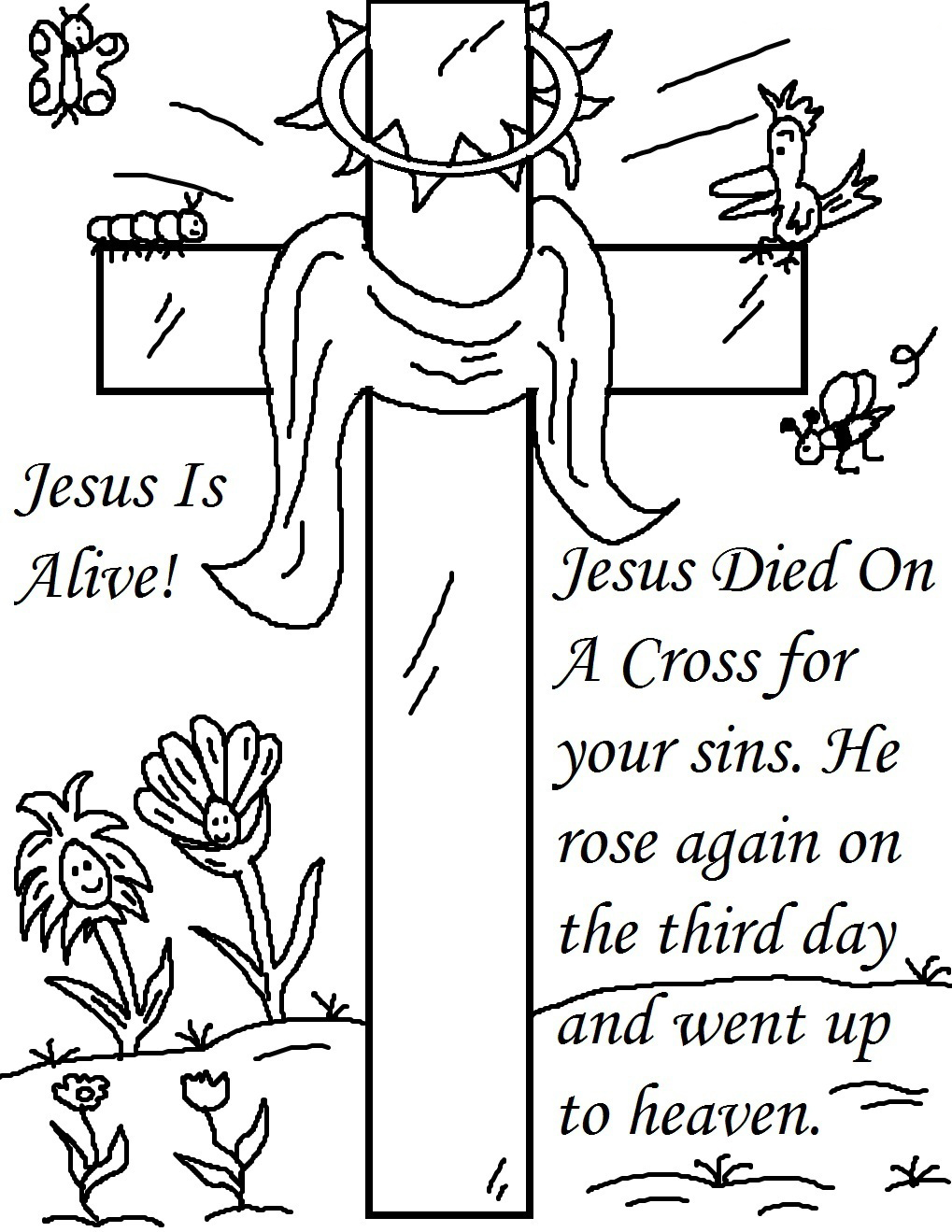 Religious easter coloring pages