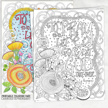 Christian coloring page printable download god prayer religion spiritual