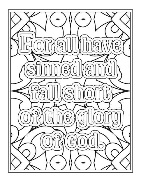 Premium vector religious quotes coloring pages for kdp coloring pages