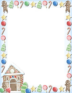 Free printable christmas page borders page