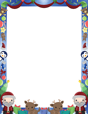 Free printable christmas page borders