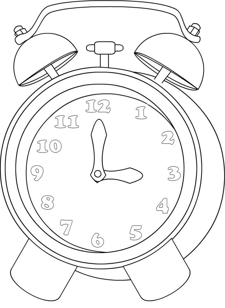 Clock coloring pages