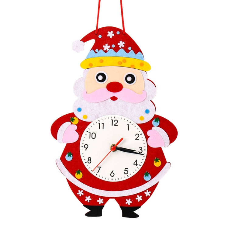 Cartoon clock children diy handmade teaching aids christmas decorationrandom christmas style