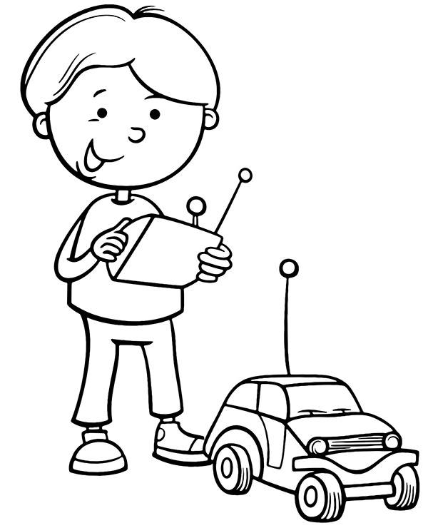 Remote control car coloring sheet