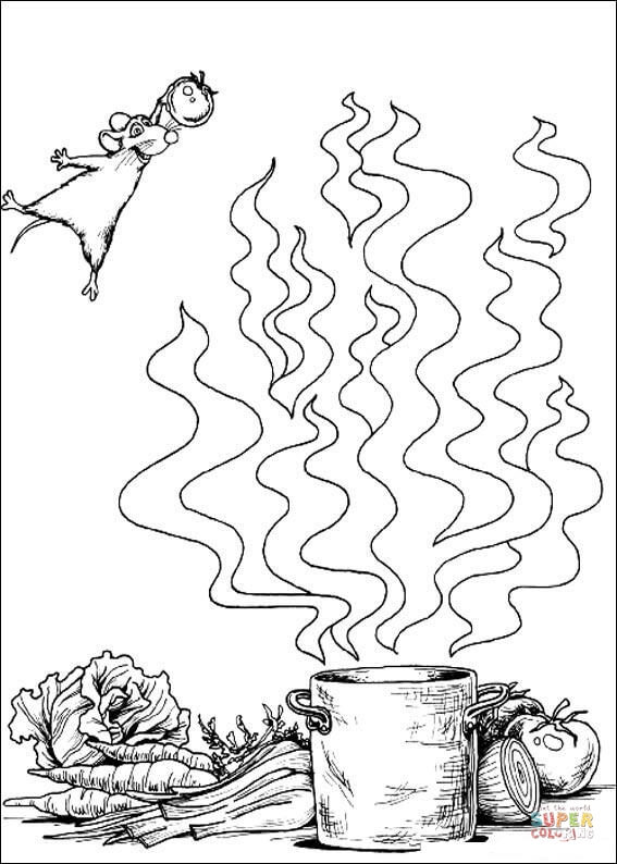 Remy helps to make the soup coloring page free printable coloring pages