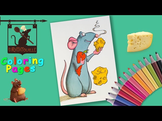Coloring rey fro ratatouille coloring page forkids howtodraw a rat cartoon