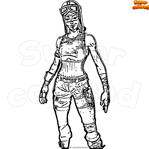 Coloring page fortnite renegade raider